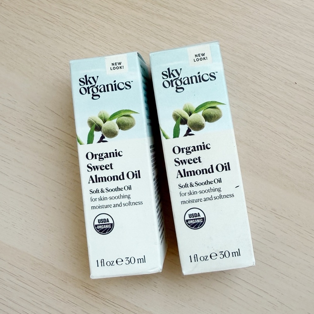 NEW Organic Sweet Almond Oil - 2 for the Price of 1